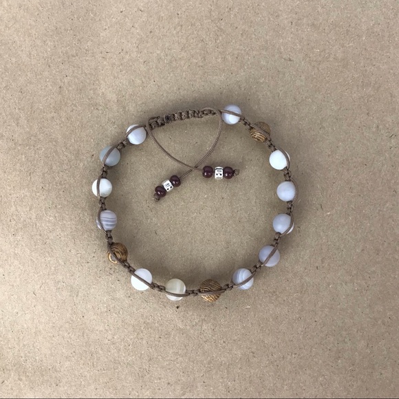 Handmade} Banded Agate & Wengewood Bracelet - Picture 4 of 5